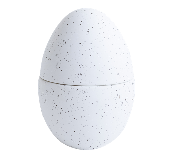 Bonbonniere påskeegg 14 cm hvit mud fra Cooee Design