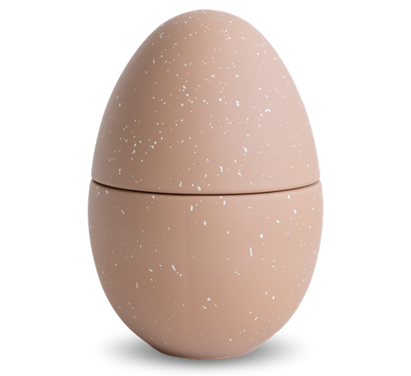 Bonbonniere påskeegg 18 cm cafe au lait shell fra Cooee Design