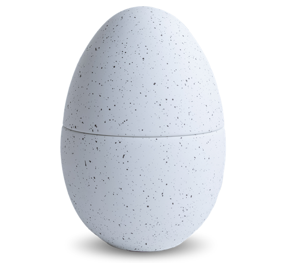 Bonbonniere påskeegg 18 cm hvit mud fra Cooee Design