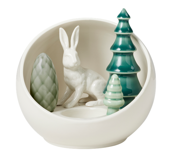 Winter Stories telysestake hare i kule ø14 cm fra Dottir
