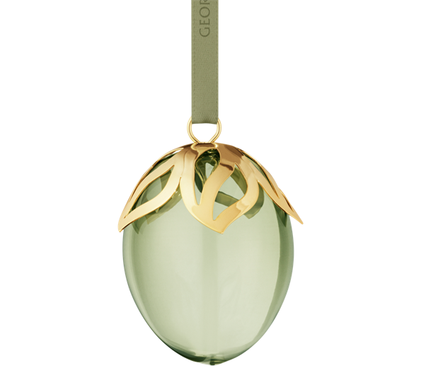 <p>Påskeegg 2026&nbsp;glass grønn med 18K gull Georg Jensen</p>
