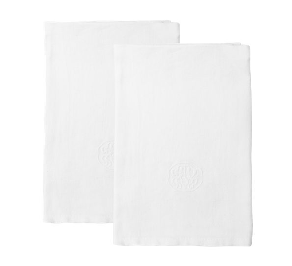 Plain linservietter 2-pk 45x45 cm hvit fra Georg Jensen Damask