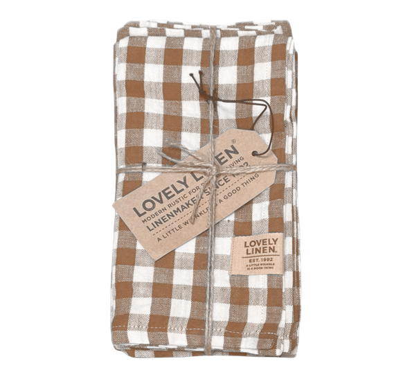 Misty servietter 42x42 cm 4-pk square Almond fra Lovely Linen