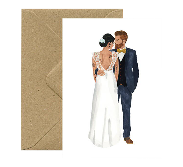 Bryllupskort Married lovers fra Rifle Paper Co.