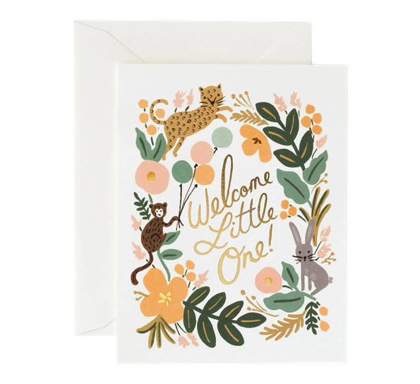 Babykort Menagerie Baby fra Rifle Paper Co.