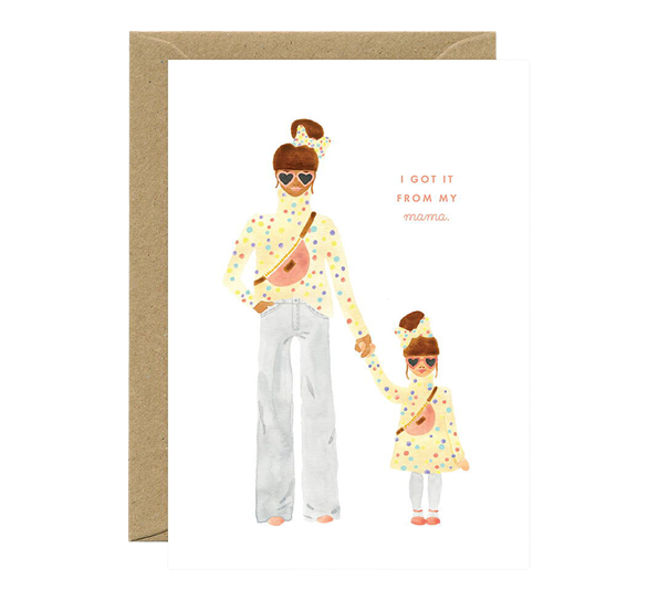 Morsdagskort Mamma og datter gul fra Rifle Paper Co.