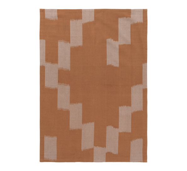 Ikat kjøkkenhåndkle terracotta mist blue Ferm Living