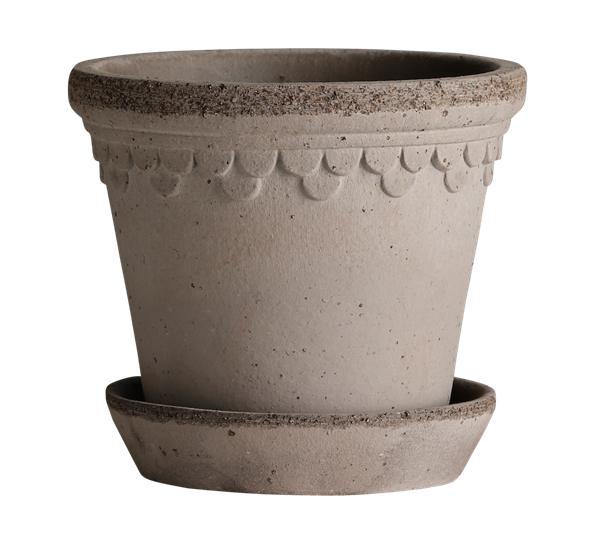 Københavner blomsterpotte m fat 12 cm grå fra Bergs Potter