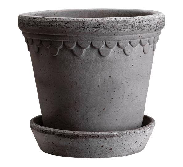 Københavner RAW blomsterpotte m fat ø14 cm grå fra Bergs Potter