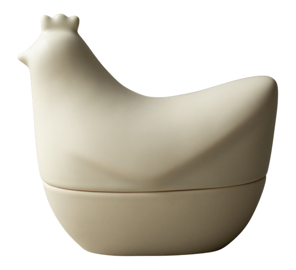 Happy hen bonbonnier høne 18x12,5x16,5 cm cm krem DBKD
