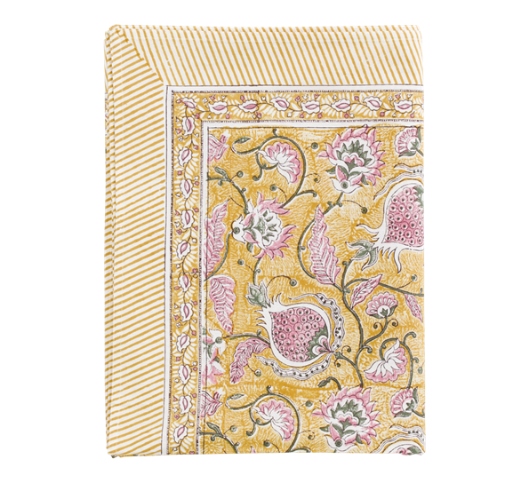 Pomegranate duk gul og rose 150x230cm Chamois