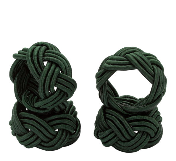 Pleated serviettringer 4-pk grønn Chamois