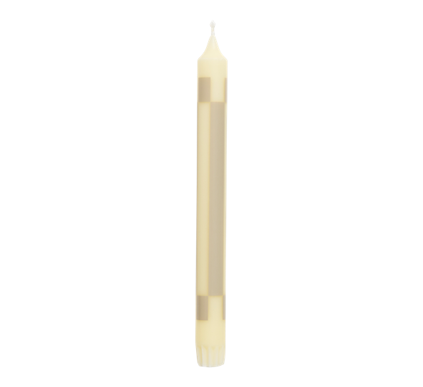 Pattern Candle lys 24cm krem sand fra HAY