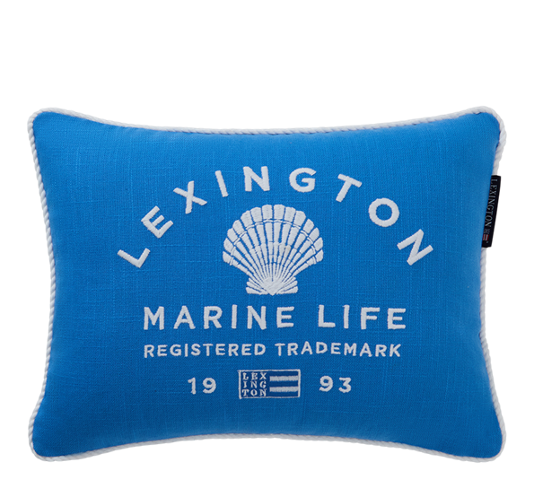 Pute Marine life 40x30 cm blå hvit Lexington
