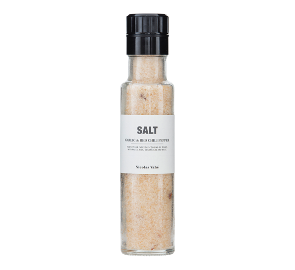 Salt med kvern hvitløk og rød pepper 325 g fra Nicolas Vahé