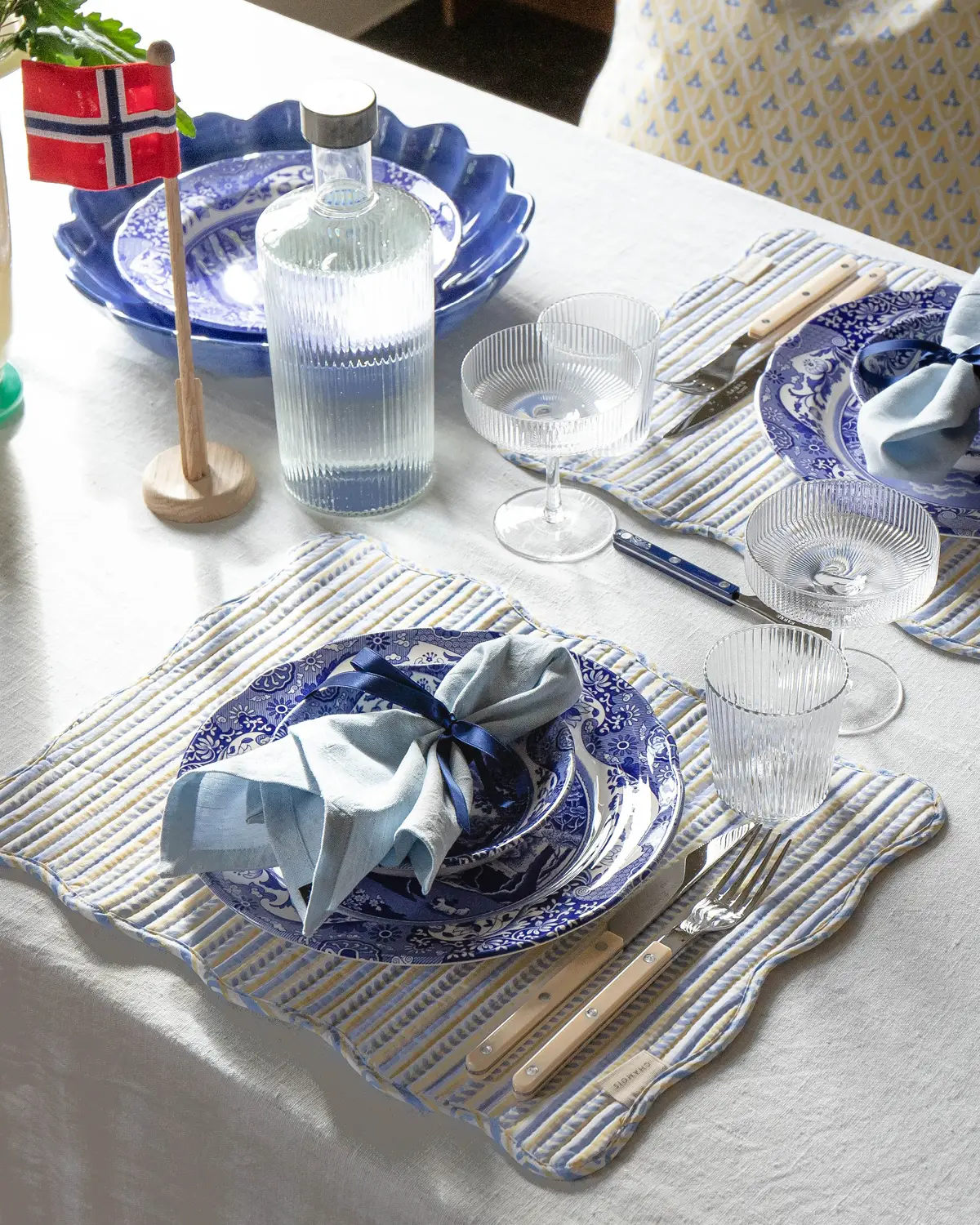 Spode Blue Italian – dekket bord