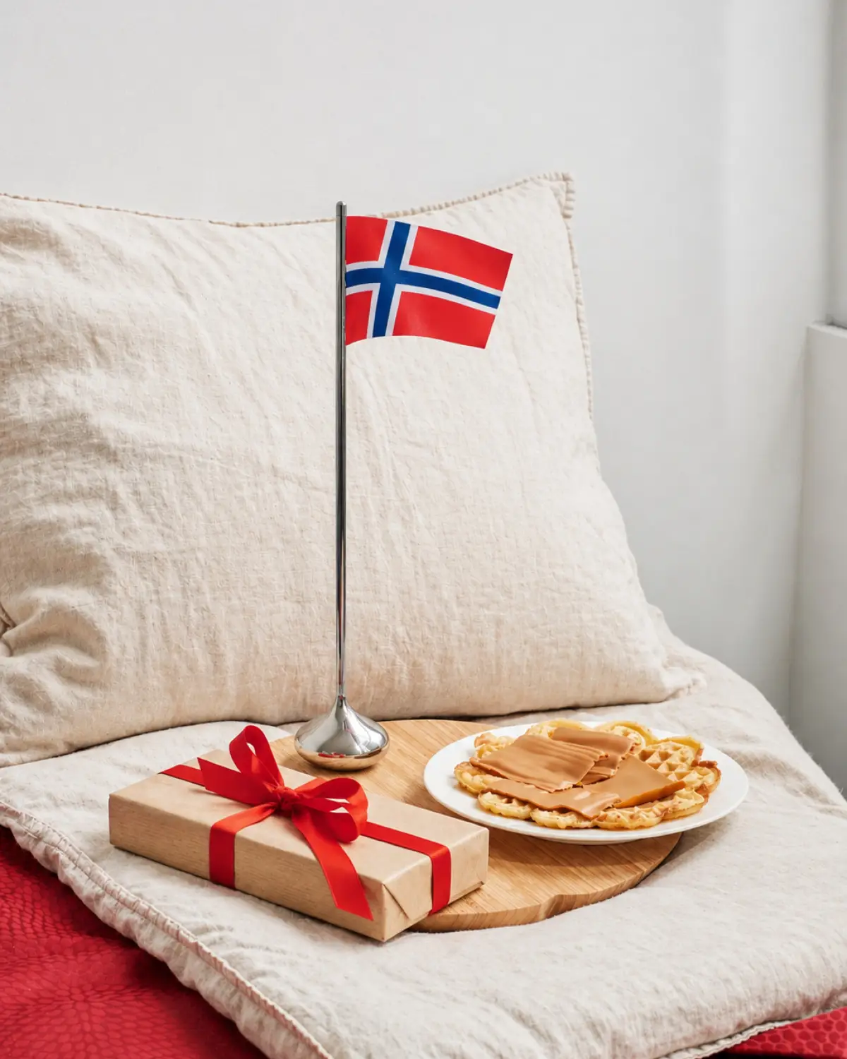 Bordflagg fra Rosendahl på 17. mai-bord