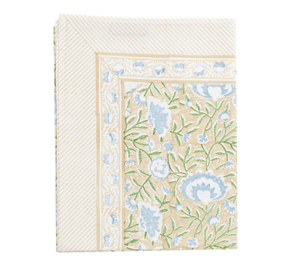 Mathilde duk 150x350 cm beige blå grønn Chamois