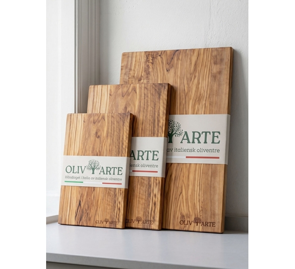 Skjærefjøl tynn 40x30x1,4 cm oliventre OlivArte