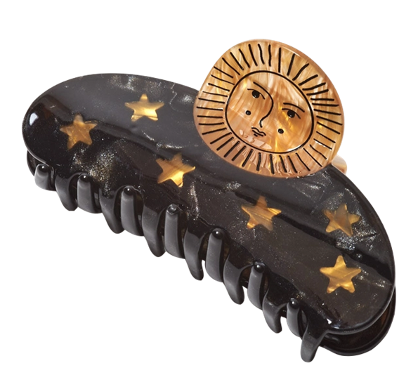 <p>Hårklemme Sun &amp; Stars Astrology gull og sort Designforevig accessories</p>

