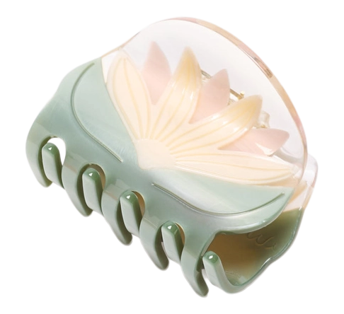 <p>Hårklemme vannlilje med hvit lotusblomst Designforevig accessories</p>
