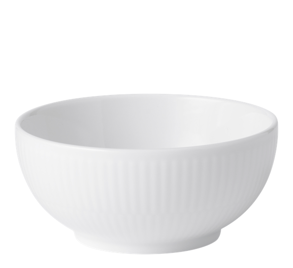 Hvit Riflet skål 24 cl Royal Copenhagen