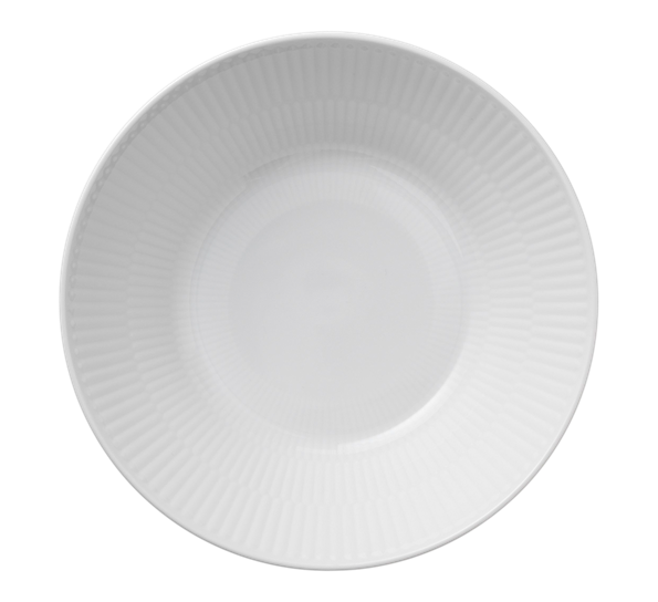 Hvit Riflet frokostskål 17 cm Royal Copenhagen