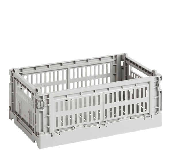 Colour Crate 17x26,5x10,5 cm lysegrå oppbevaringskasse fra HAY