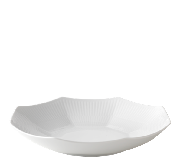 Hvit Riflet bueskål Royal Copenhagen