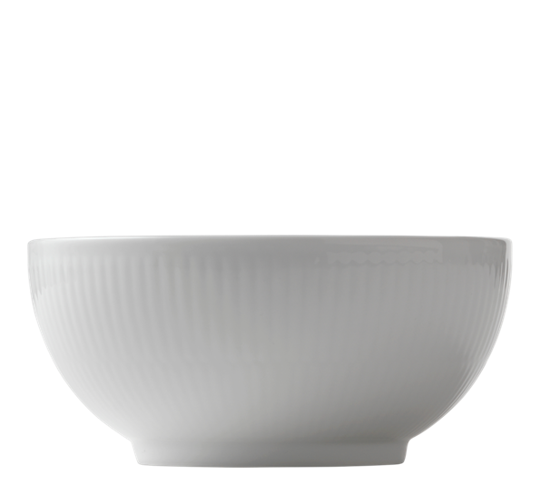 Hvit Riflet skål 13 cm Royal Copenhagen