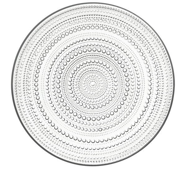 Kastehelmi klar glasstallerken 24,8 cm fra Iittala