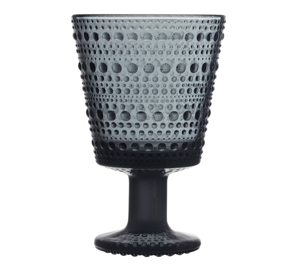 Kastehelmi mørk grå vannglass 26 cl 2-pk 2021 fra Iittala