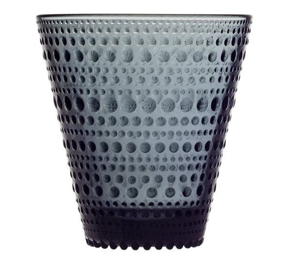Kastehelmi mørk grå vannglass 30 cl 4-pk fra Iittala