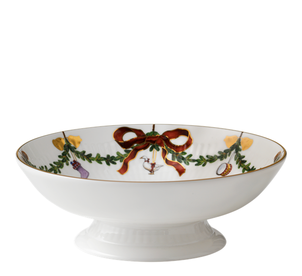 Stjerneriflet Jul skål på stett 18 cm fra Royal Copenhagen