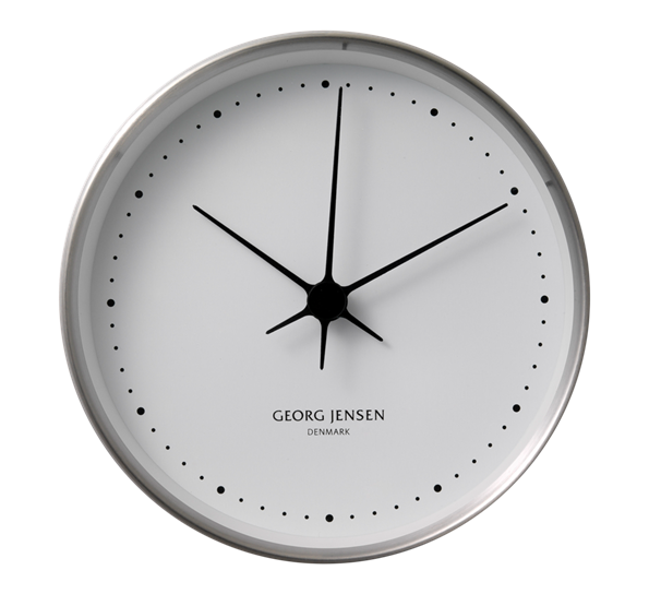 HK veggklokke stål 10 cm fra Georg Jensen
