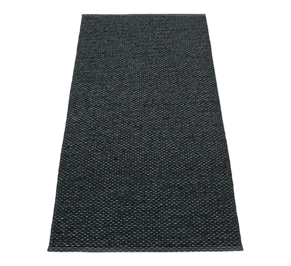 Svea matte sort metallic 70x160 cm Pappelina