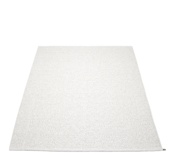 Svea matte hvit metallic 140x220 cm Pappelina