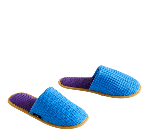 Waffle slippers one size blå multi fra HAY