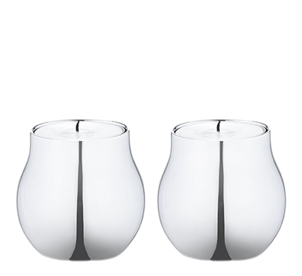 Cafu telysestaker 2-pk stål fra Georg Jensen