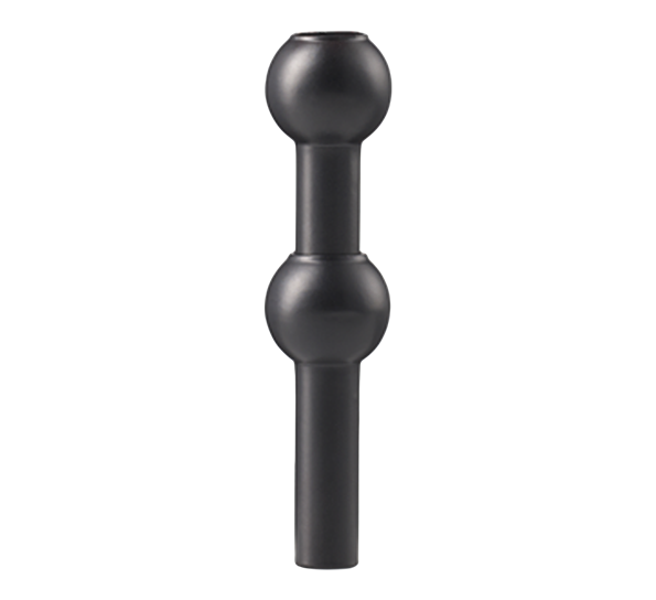STOFF vase 10 cm til modullysestake matt sort fra Stoff Copenhagen