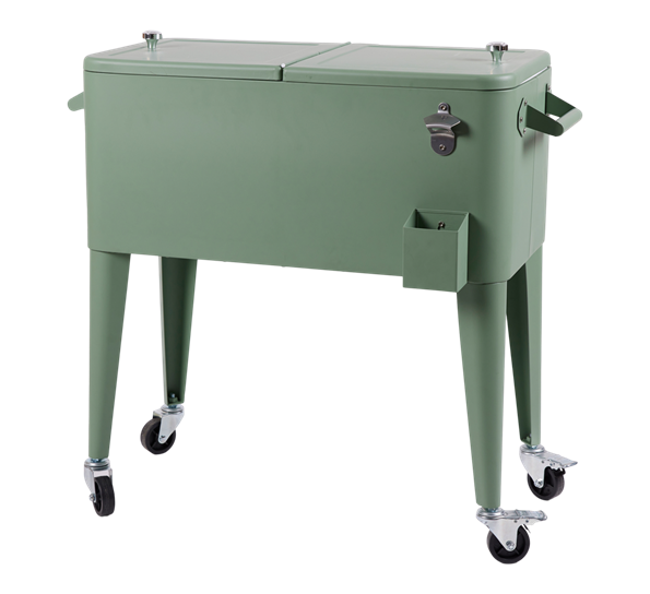Kjøleboks med hjul 89x91x43 cm sage green EDG Enzo de Gasperi