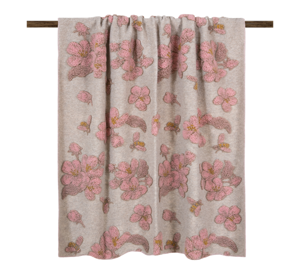 Magnolia ullpledd 150x190 cm lysegrå fra Frati Home