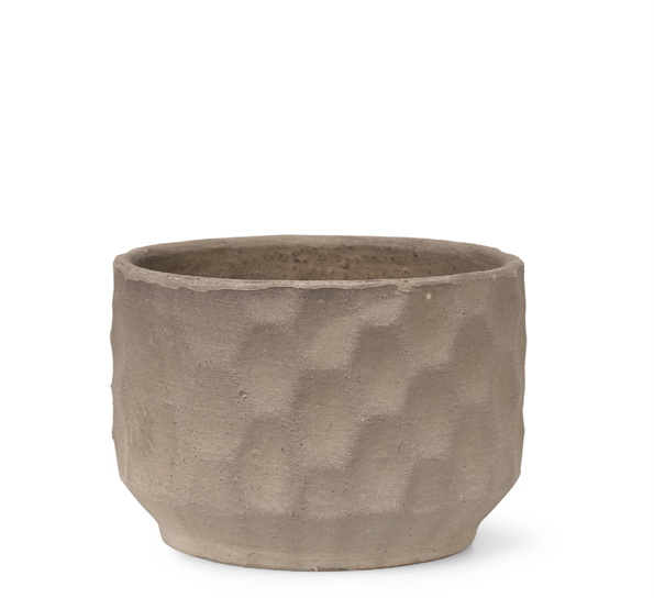 Gro blomsterkrukke ø16,5 cm lys sand fra Kähler