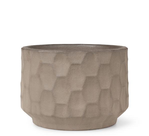 Gro blomsterkrukke ø21,5 cm lys sand fra Kähler