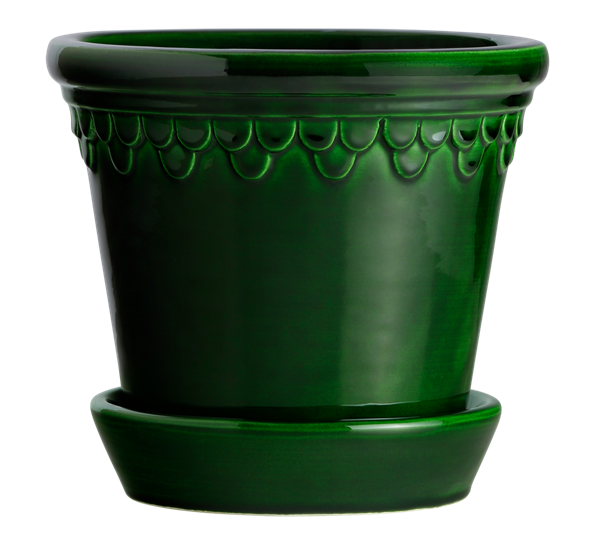 Københavner blomsterkrukke m fat 25 cm emerald green fra Bergs Potter