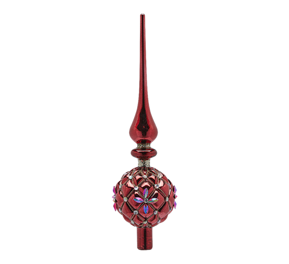 Juletrespyd capitoné ø8 cm h31 cm burgunder EDG Enzo de Gasperi
