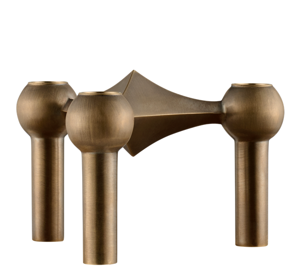 STOFF lysestake h6,9 cm bronzed brass fra Stoff Copenhagen