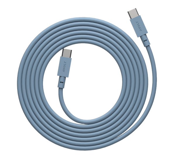 Cable 1 Shark Blue ladekabel 2m USB C til USB C Avolt