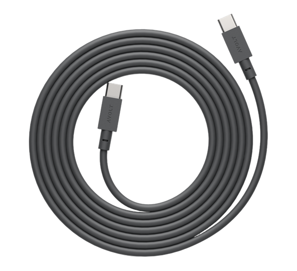 Cable 1 Stockholm Black ladekabel 2m USB C til USB C Avolt