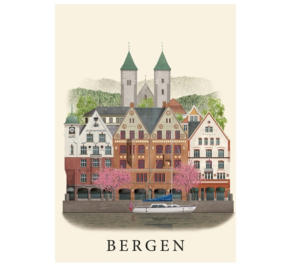 Postkort A6 Bergen I Martin Schwartz